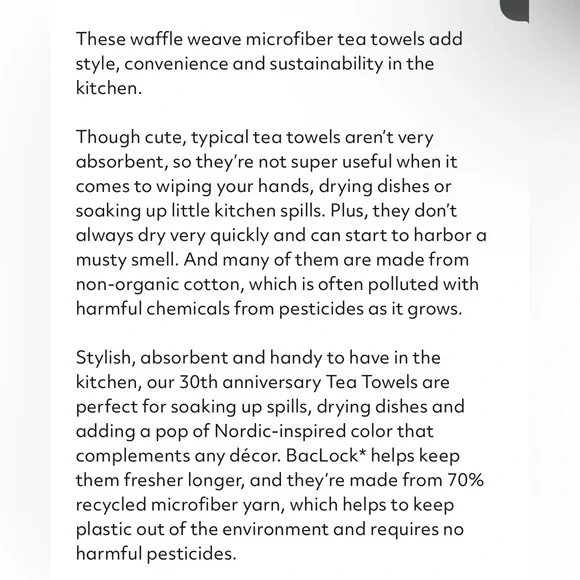 Norwex Waffle Weave Tea Towels - Set of 2 - Burnished Sunset & Plaid - Picture 2 of 4